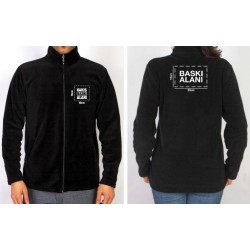 Nakış Baskılı Fermuarlı Polar
